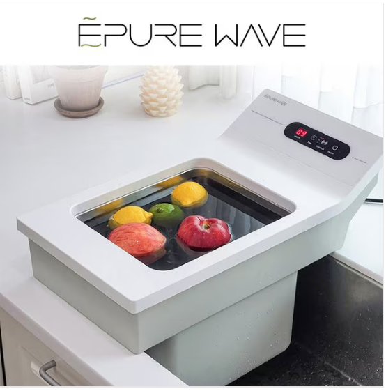 이퓨어웨이브 다용도 초음파 세척기 과일 야채 식기 젖병 살균 세척 무설치 국내생산